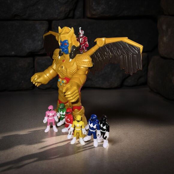 Imaginext Goldar Pink Blue Yellow Black Green Red Lord Zedd Power Ranger Figures - Picture 10 of 10